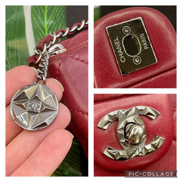 Chanel Quilted Flap Bag Classic Lambskin WOC Mini Wallet on Chain Mineral Nights - Picture 5 of 16